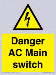Danger AC Main switch 